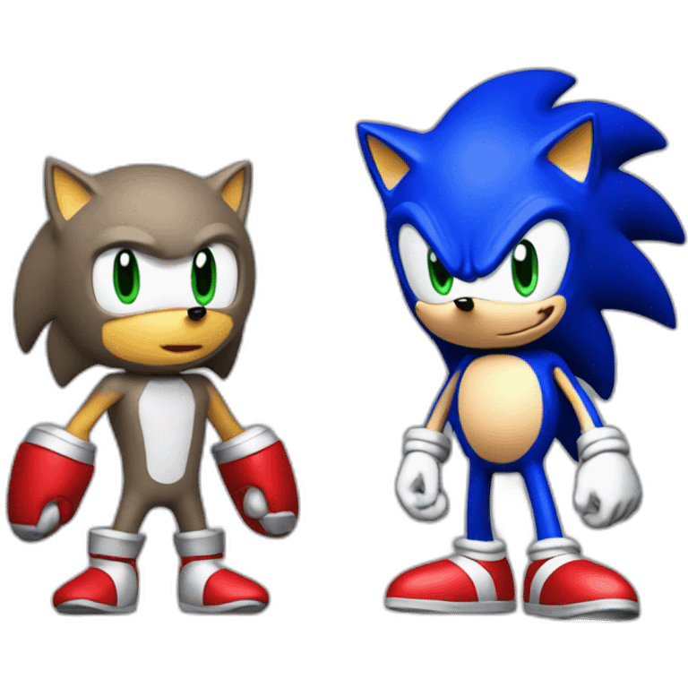 Sonic and his sidekick emoji