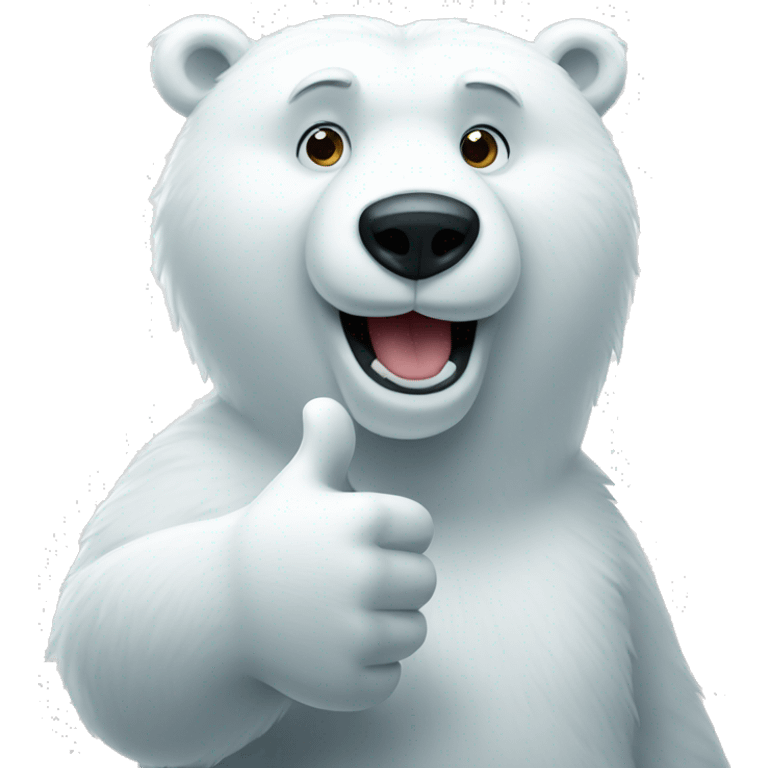 polar bear thumbs up emoji