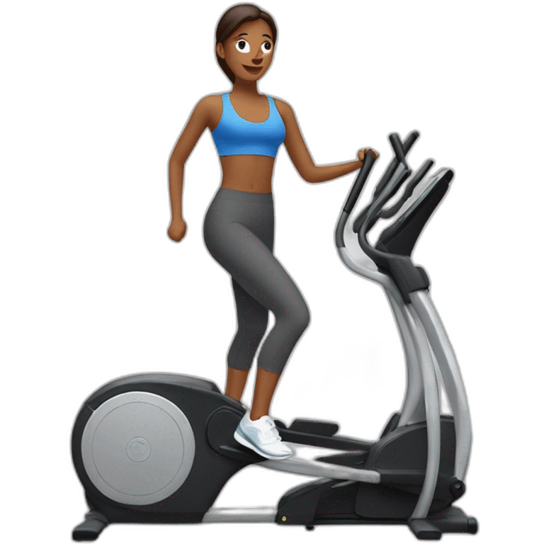 exercise elliptical woman emoji