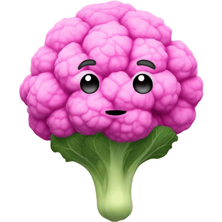 pink cauliflower looking in mirror emoji