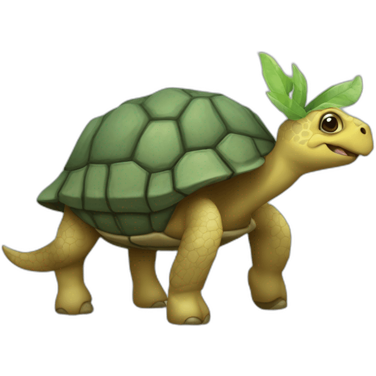 Tortue sur un rinoceros emoji