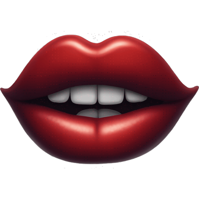 Red vampire lips emoji