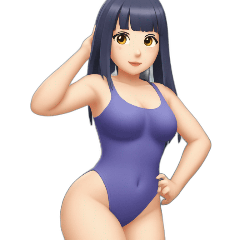 hinata hyuga full body pawg tiny swimsuit back focus emoji