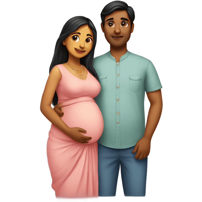 indian pregnant couples emoji