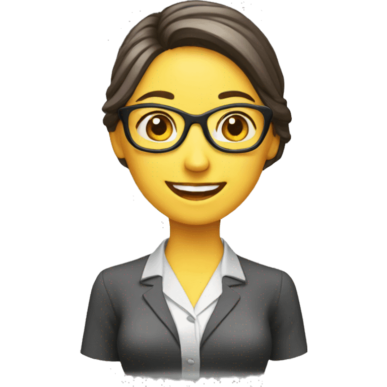 Teacher woman happy emoji