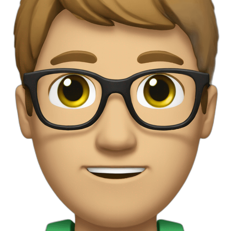 it specialist man green eye glasses brown hair emoji