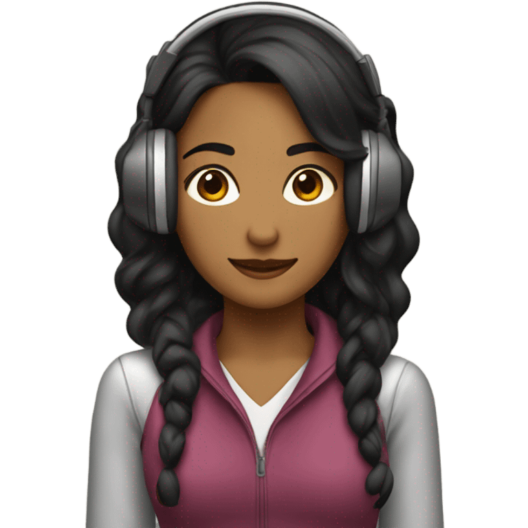 chicas con audifonos emoji