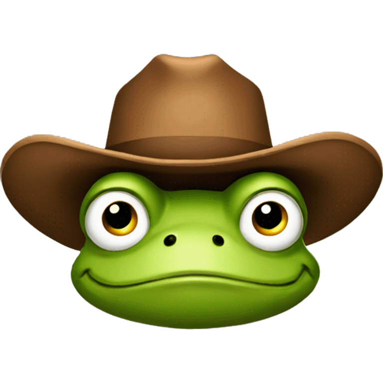 Cowboy frog emoji