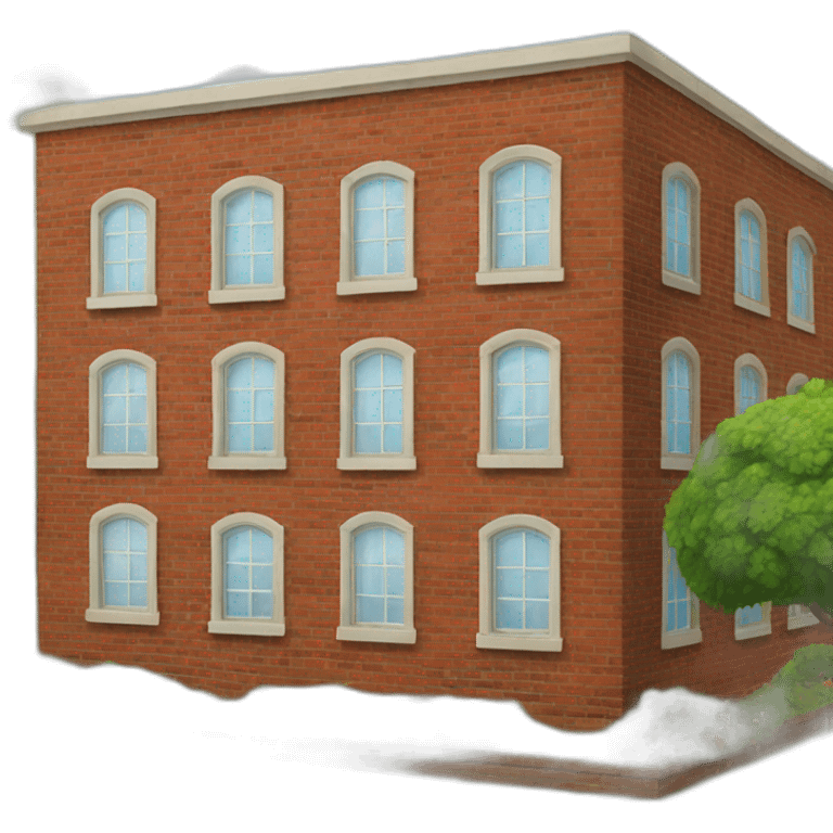 brick and garden outside building emoji