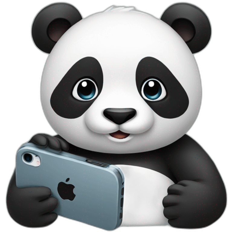 Panda holding an iPhone emoji