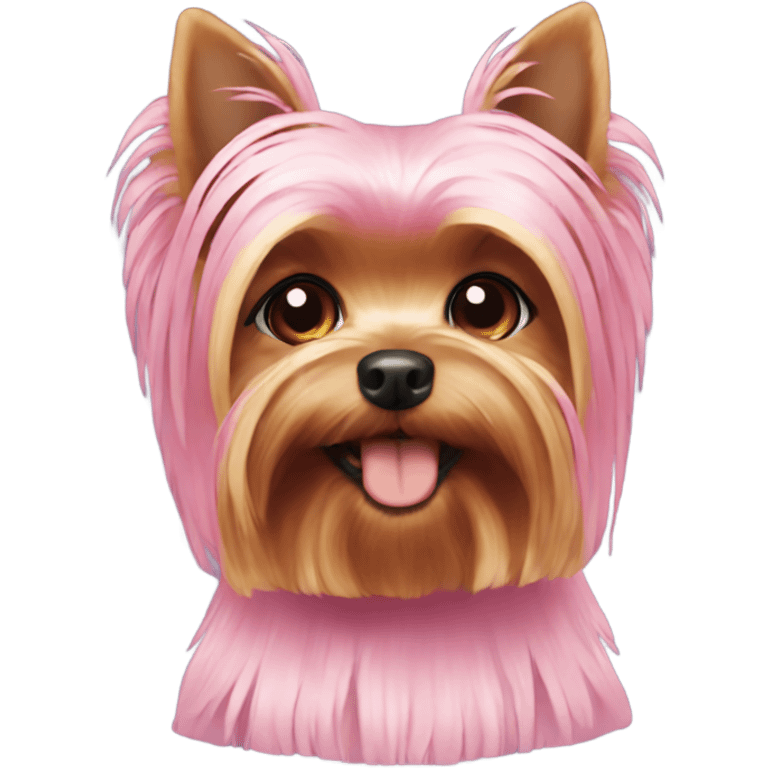 Pink Yorkie  emoji