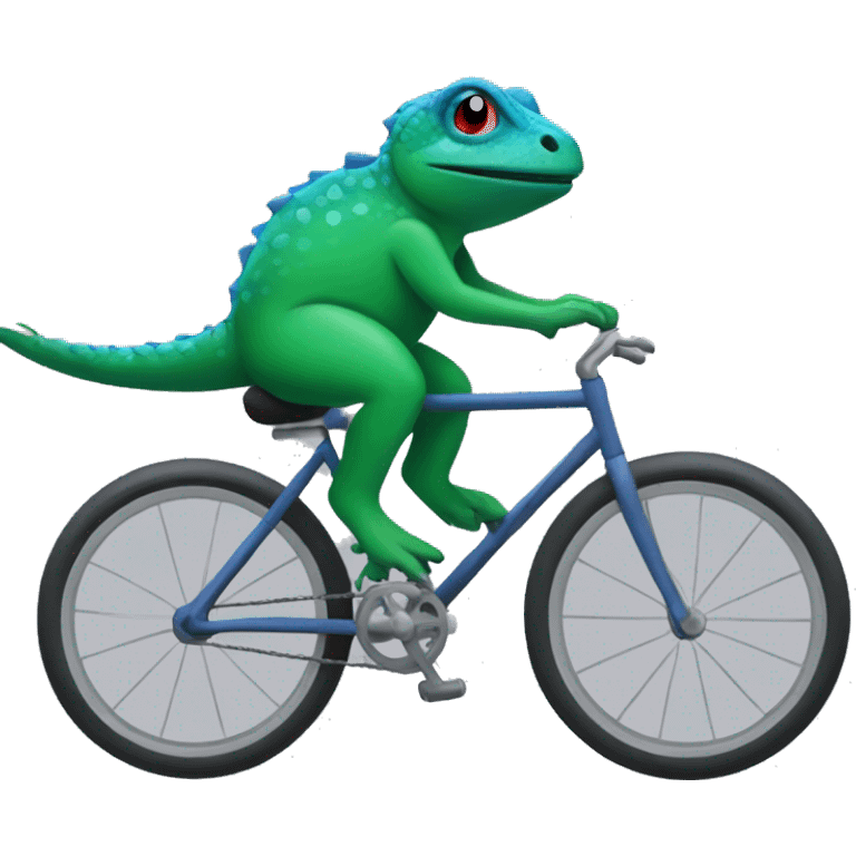 BlueLizard riding a bike emoji