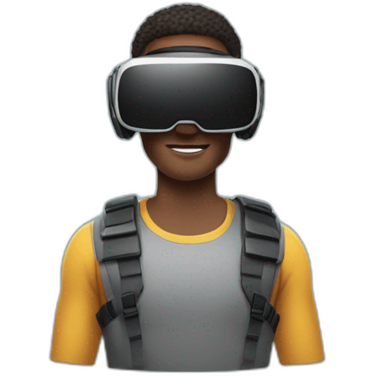 men wearing VR glasses emoji