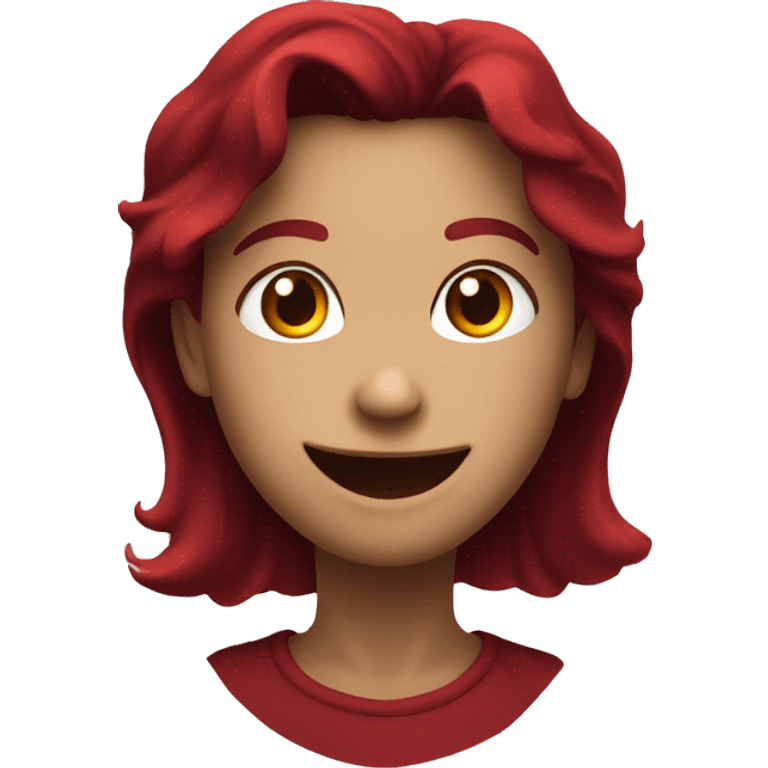 Smiling heart dark red coulor emoji