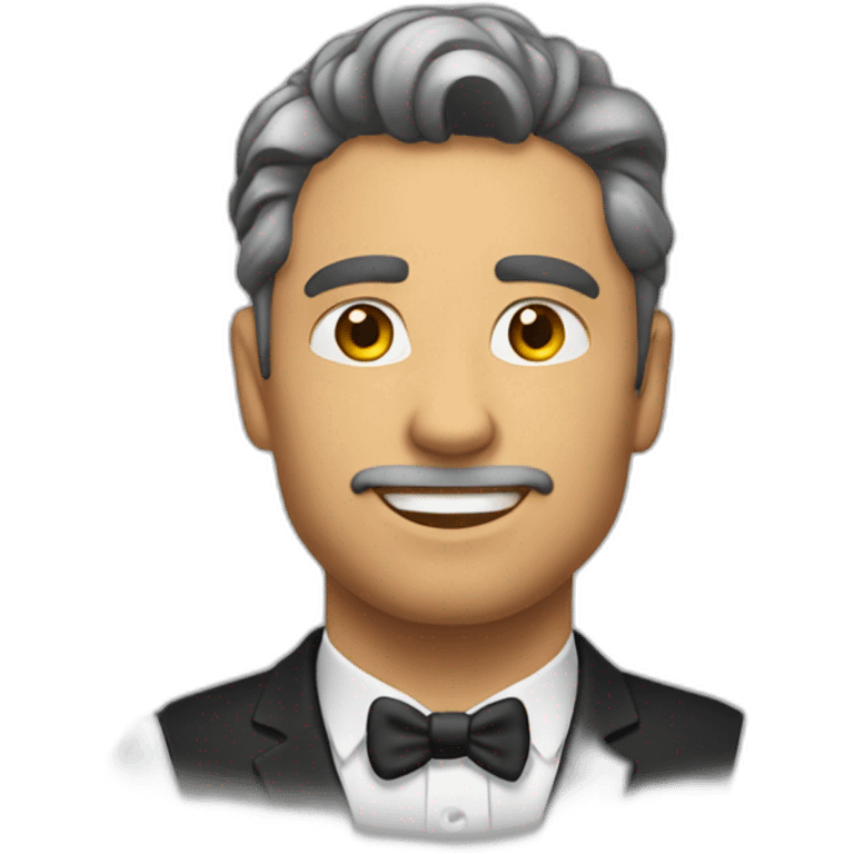 Hombre gordo elegante emoji