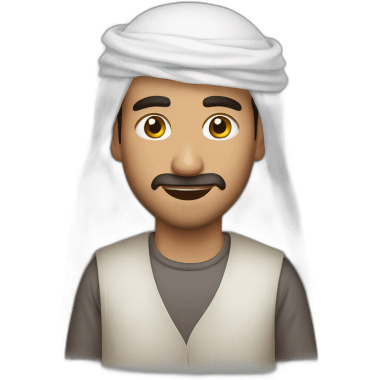 Arab man felling hurt emoji