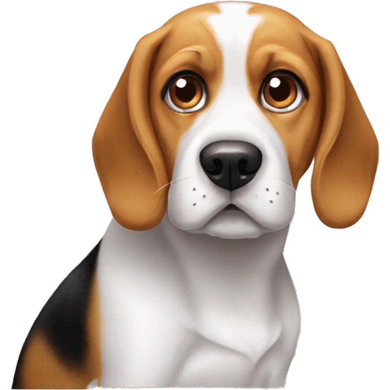 Cane beagle, che indossa degli occhiali tondi emoji