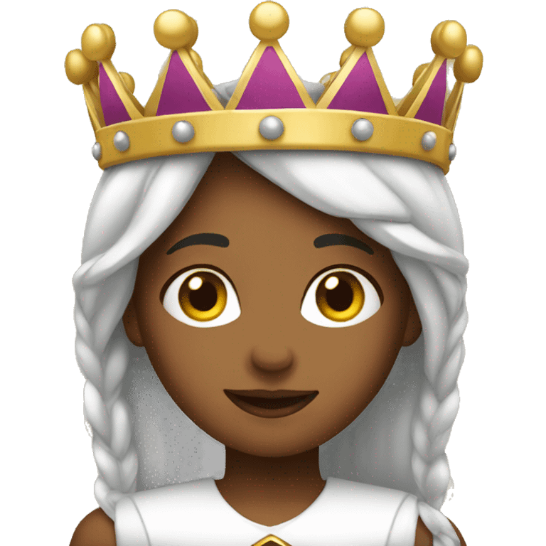 Girl wearing crown  emoji