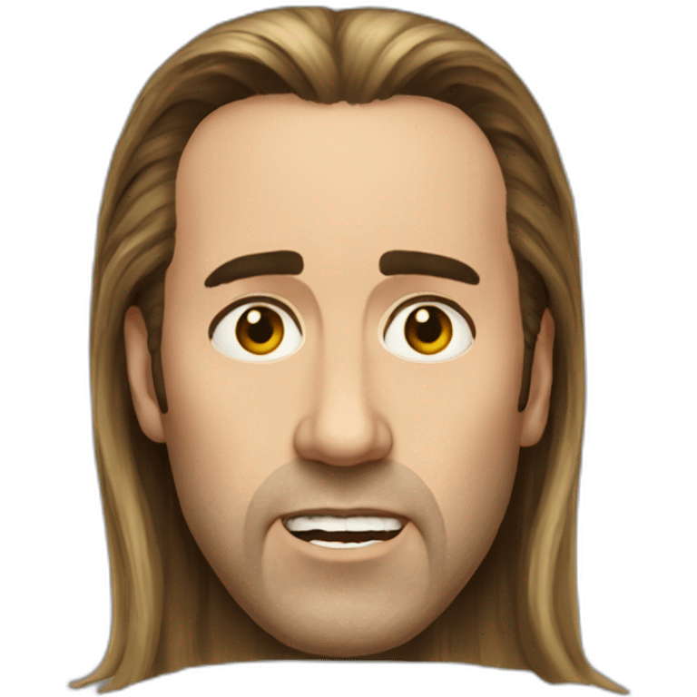 Nicolas cage long hair emoji