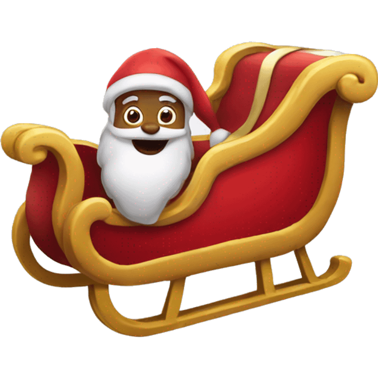 Santa sleigh emoji