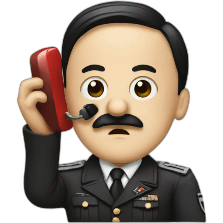 hitler with a phone emoji