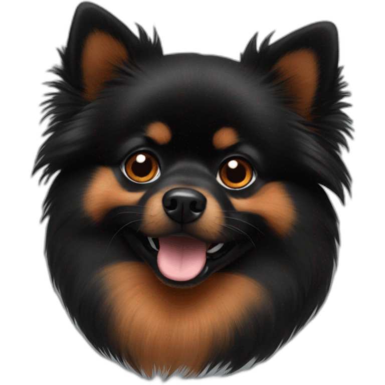 black-orange pomeranian emoji