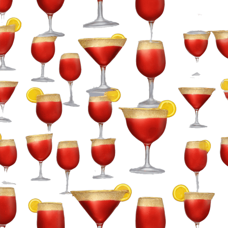 red cocktail in champagne coup emoji