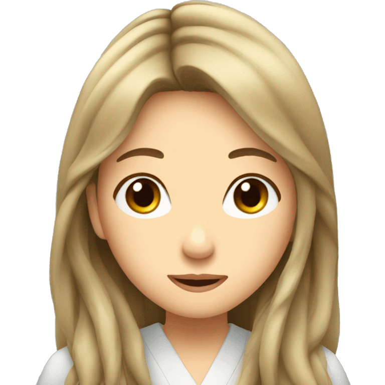 Long hair Japanese girl on a flight  emoji