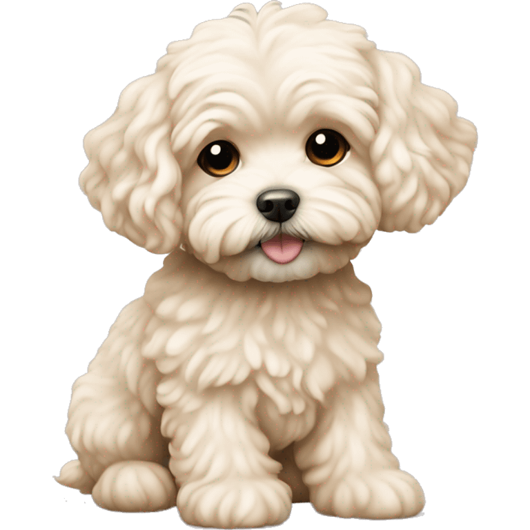 Maltipoo dog creamy colour  emoji