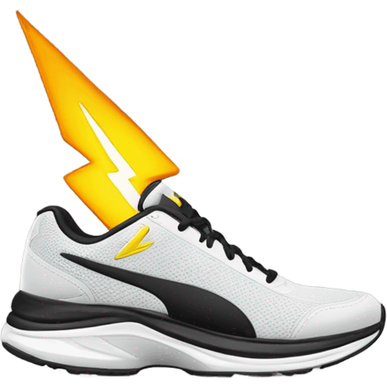 Lightening bolt track shoe emoji