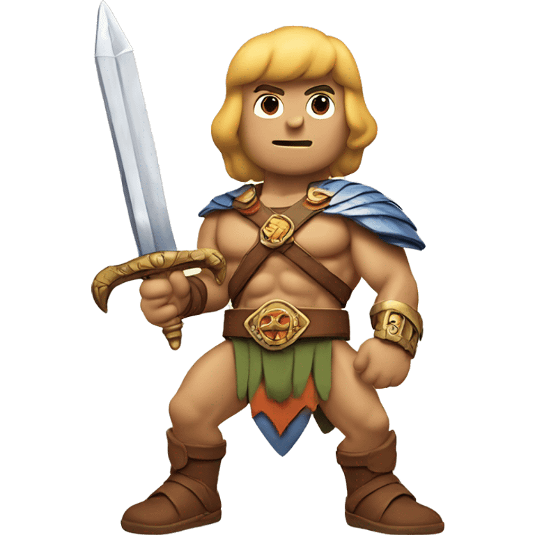 Heman from masters of the universe holding his sword emoji