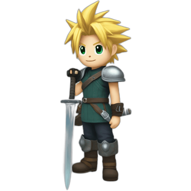 cloud strife with buster sword emoji