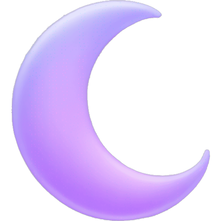 Pastel lilac-gradient crescent emoji