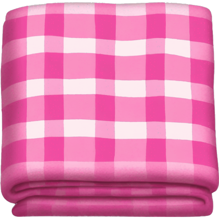 Pink checkered blanket emoji