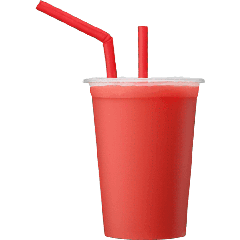 Red colour single Straw  emoji