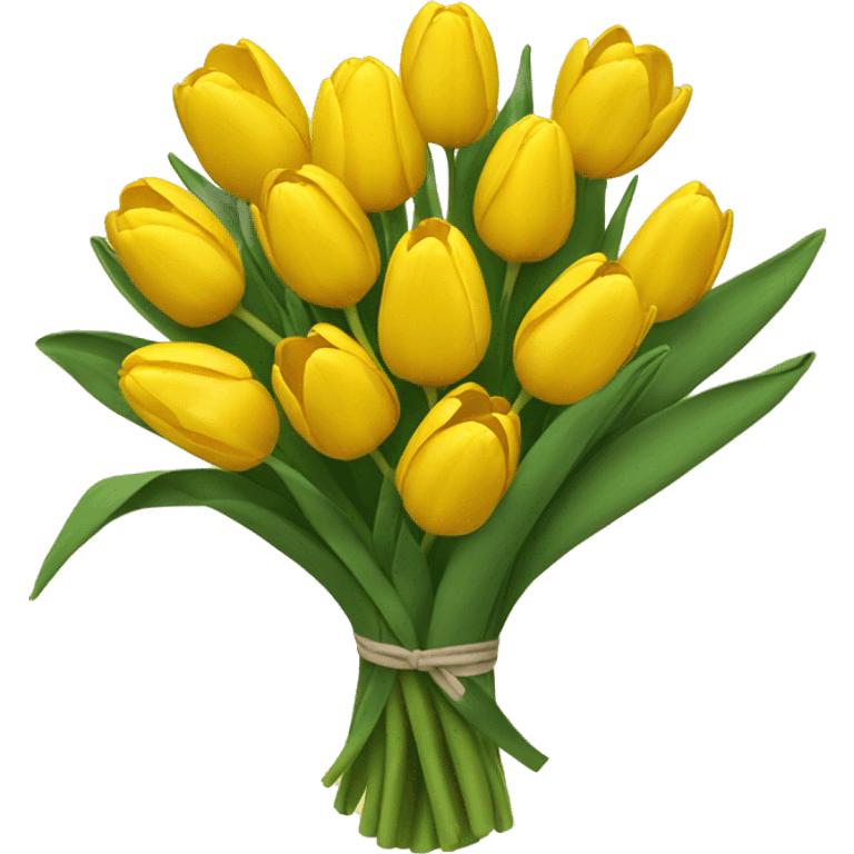 Yellow tulips bouquet  emoji