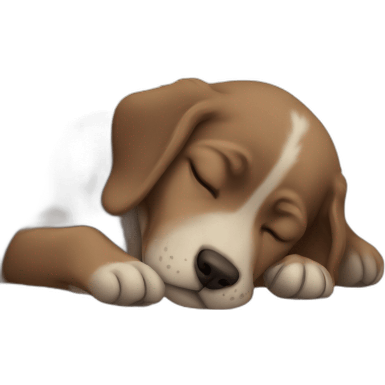 Sleeping puppy emoji