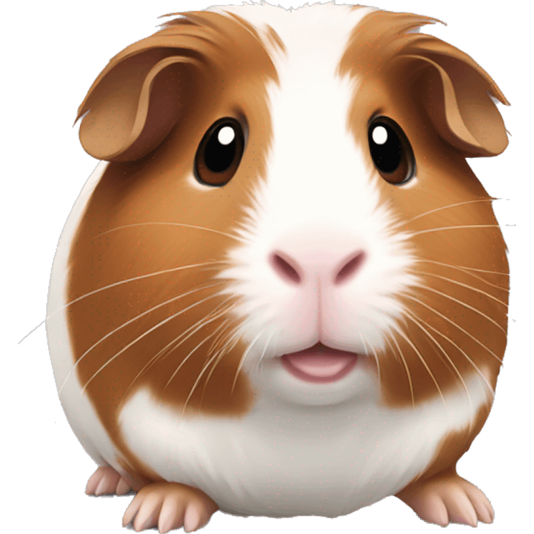 Brown guinea pig with white patches  emoji