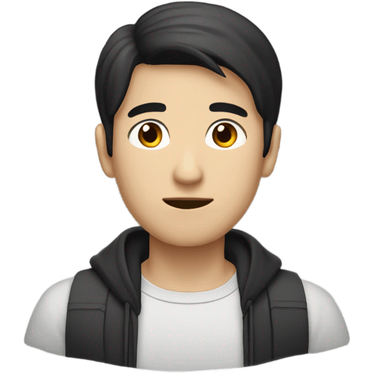 programmer, student, asian, black hair, black eyes, male,  emoji