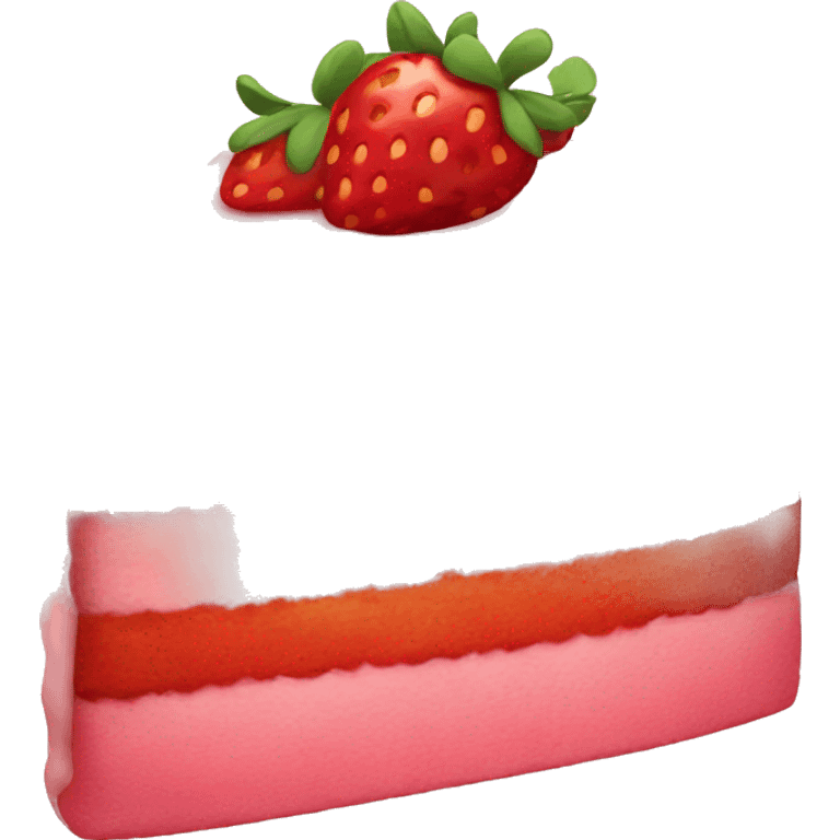 Pretty strawberry cake emoji