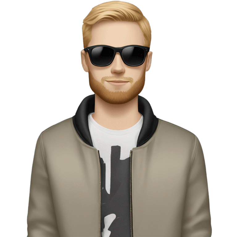 23y old white guy with beard and oakley sunglasses, balenciaga, louis vittoun emoji