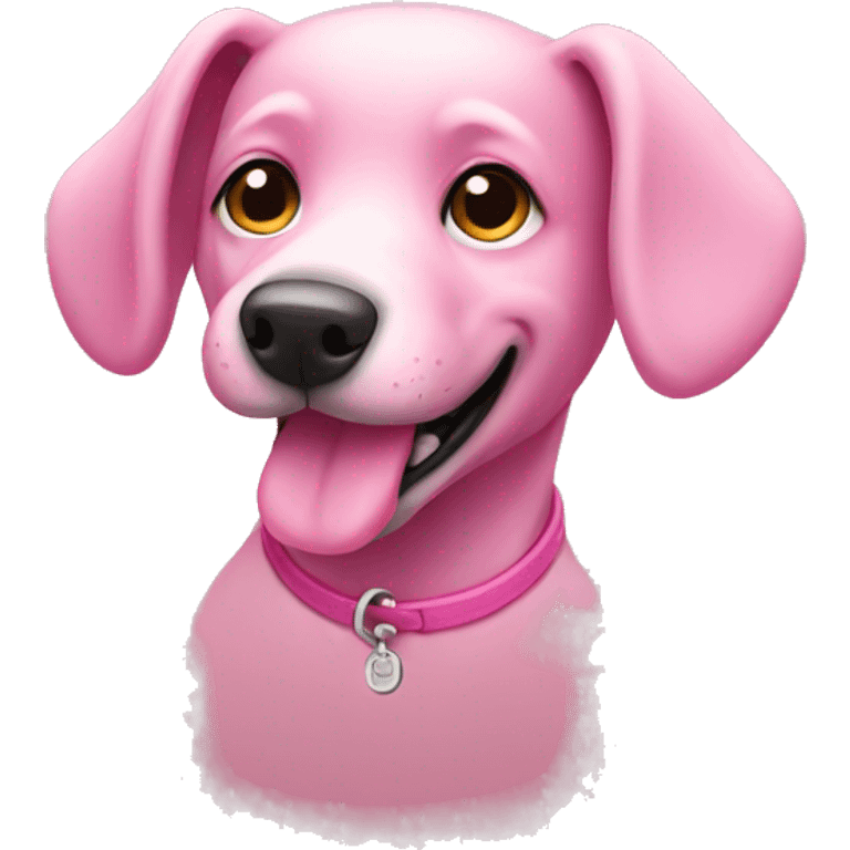 Pink dog  emoji