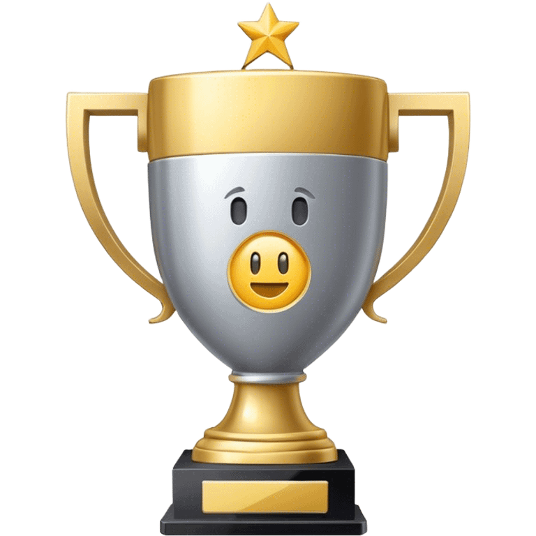 a trophy in a mobile phone emoji