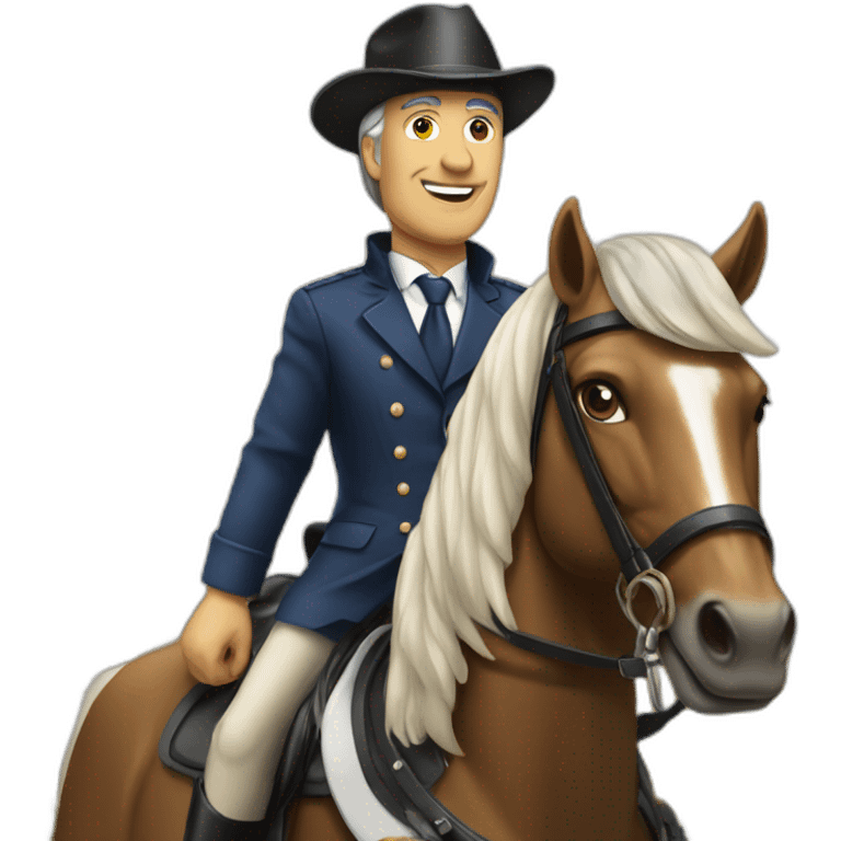 Le président sur un cheval emoji