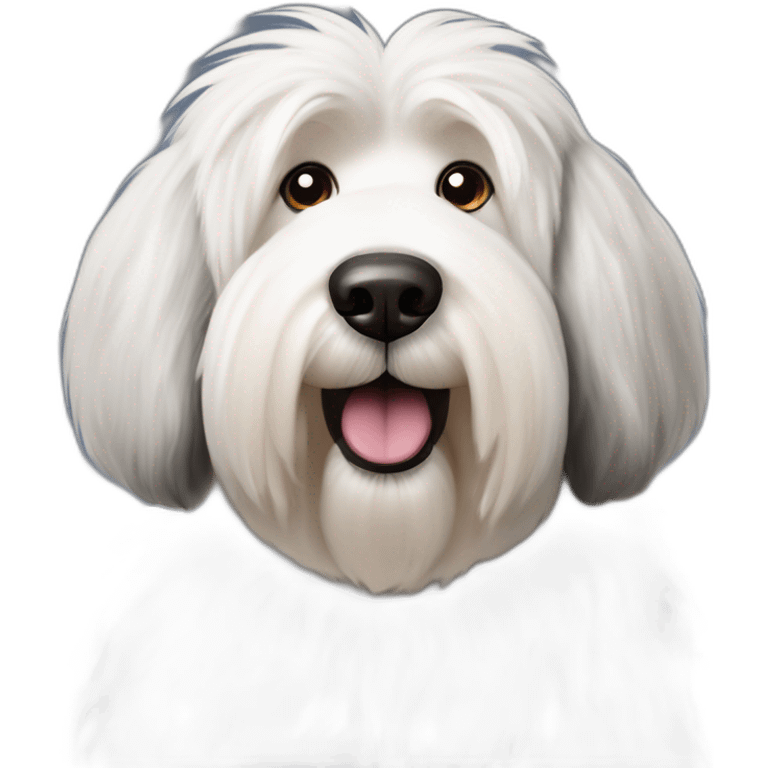 old english sheepdog with pint of guinness emoji