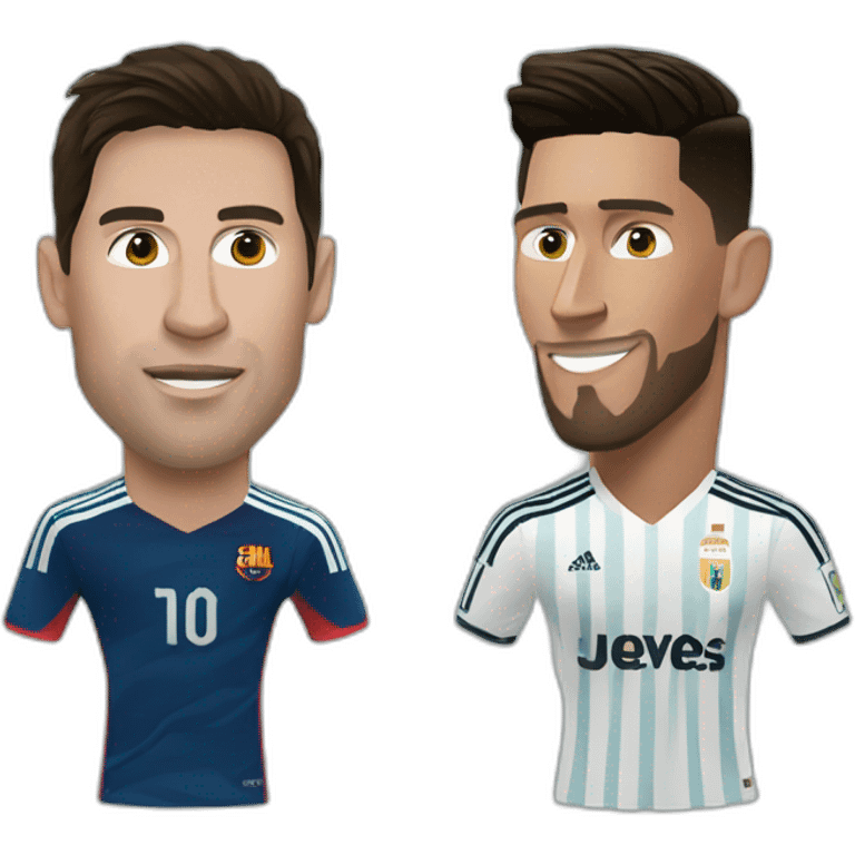 messi vs cristiano ronaldo emoji