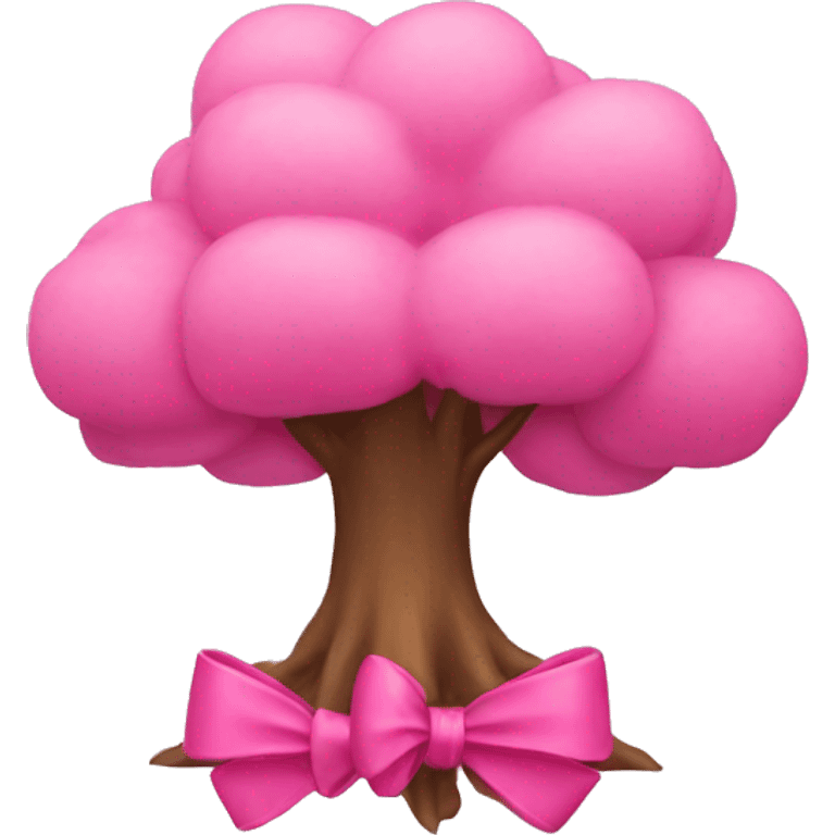 pink tree with bow  emoji