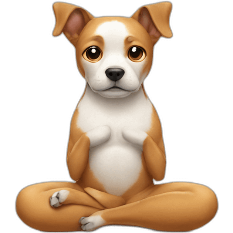 dog doing yoga emoji