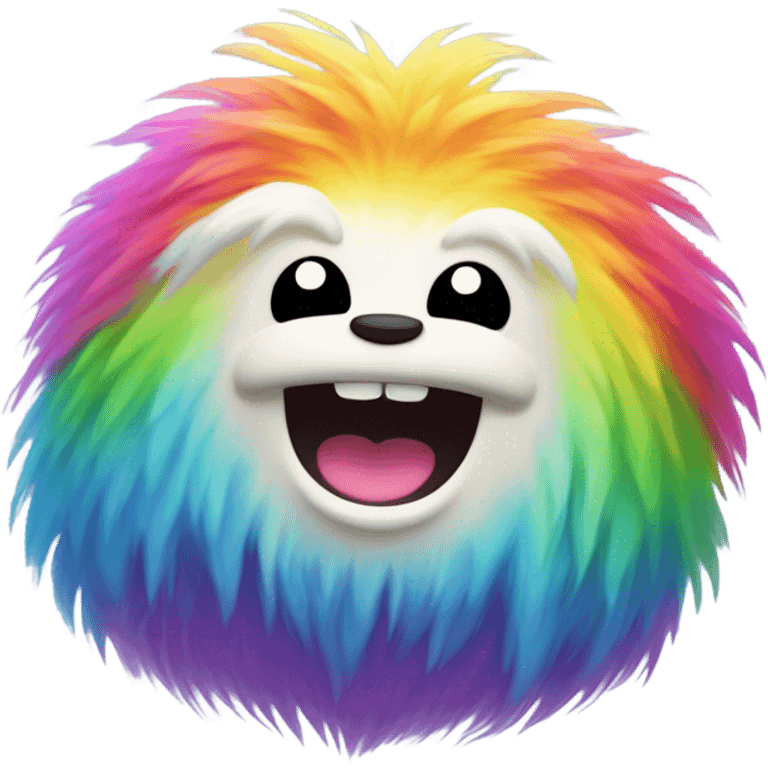 fat rainbow yeti run emoji