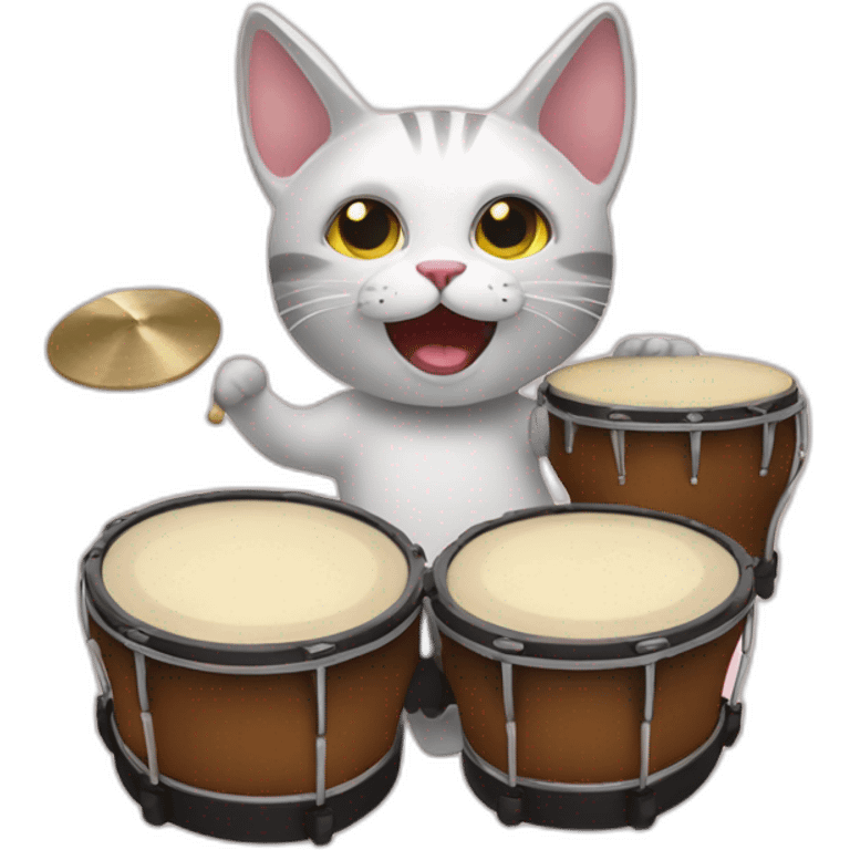 Cat with bongos emoji